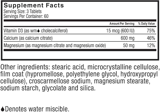 Celebrate Vitamins Calcium Plus – 600mg Calcium Citrate 600 IU Vitamin D3 &amp 50mg Magnesium for Post Bariatric Surgery - Gluten-Free &amp Sugar-Free - 540 Non-Chewable Tablets