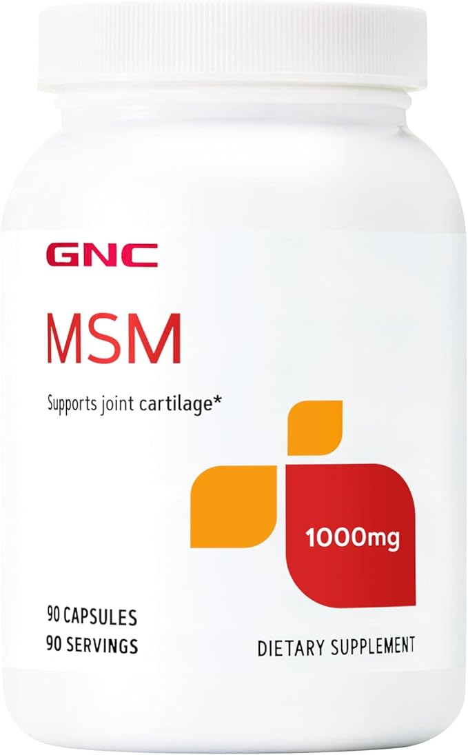 GNC MSM 1000mg 90 Capsules Supports Joint Cartilage