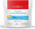 Brain Bean 500mg Unflavored Micronized Creatine Monohydrate Powder Helps Boost Energy for Brain Health - Non-GMO Gluten-Free Creatine Powder Supports Muscle Health (Made in USA)