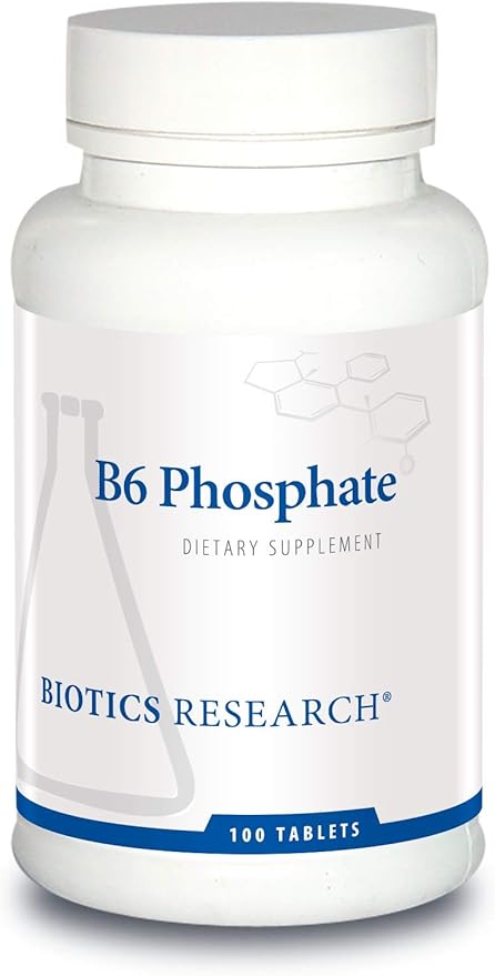 Biotics Research B6 Phosphate Biologically Active Form of Vitamin B6 (pyridoxal-5-phosphate) Supports Immune Function Metabolism Cardiovascular Health 100 Tablets