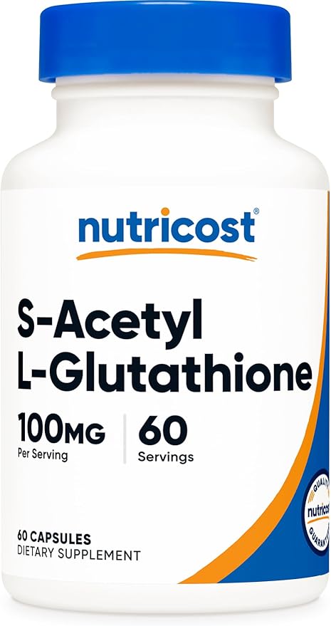 Nutricost S-Acetyl L-Glutathione 100MG 60 Capsules - GMO-Free Vegan