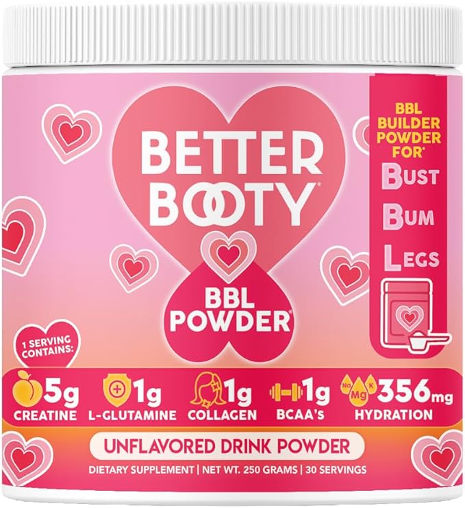 Creatine Monohydrate Powder for Women Complex w. 5G Creatina per Serving + Glutamine Collagen BCAAs &amp Hydration Blend Energy Muscle + Glute Builder Unflavored 2-Pack (60 Servings)
