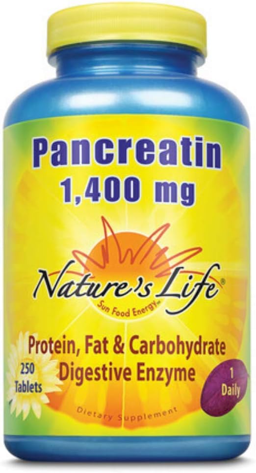 Nature's Life Pancreatin 4X Strength | 250 ct