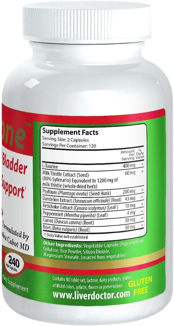Liver and Gallbladder Cleanse – Dr. Formulated Liver Cleanse and Detox Pills Milk Thistle &amp Antioxidants (240 Capsules)