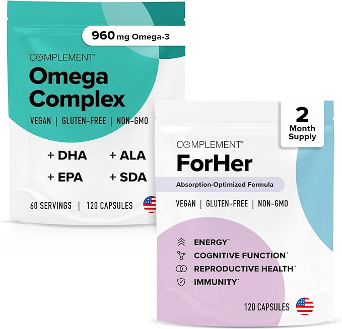 Complement Omega &amp ForHer Bundle | Vegan Omega-3 + Women's Wellness Support