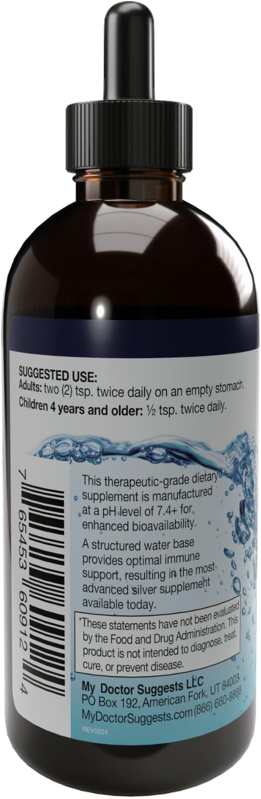 Alkaline Structured Silver Liquid 30ppm - Advanced Immune Support Liquid Drops - Extra Strength Colloidal Silver Mineral Supplements - Made in USA (4 oz)