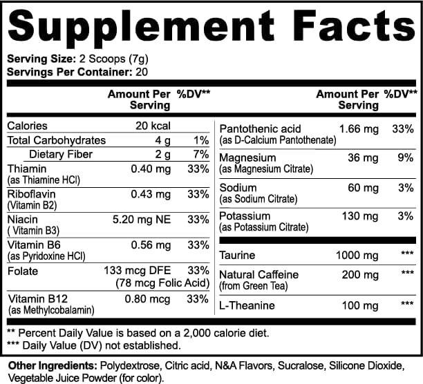 Enerza Energy Powder | 140g (4.94 Oz) (Melon Creamsicle)
