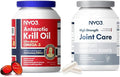 NYO3 1000mg Krill Oil Omega 3 and Glucosamine 1500mg with Chondroitin MSM 2Pack