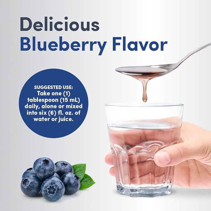NeoCell Liquid Hyaluronic Acid | 16 fl oz | with Vitamin C | Skin Hydration | Antioxidant Supplement | Blueberry Flavor