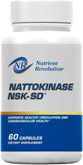 NSK-SD Nattokinase - Cardiovascular Support - High Potency Nattokinase Supplement - Optimizes Circulation Non-GMO Vegetarian JHFA &amp JNKA Recognized - 60 Ct