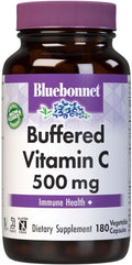 BlueBonnet Nutrition Buffered Vitamin C-500 mg Vegetable Capsules Buffered Calcium Ascorbate For Immune Health Soy Free Gluten Free Non-GMO Kosher Dairy Free Vegan 180 Vegetable Capsules ('74