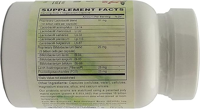 Holly Hill Health Foods Women's Probiotic 15 Billion CFU 60 Vegetarian Capsules