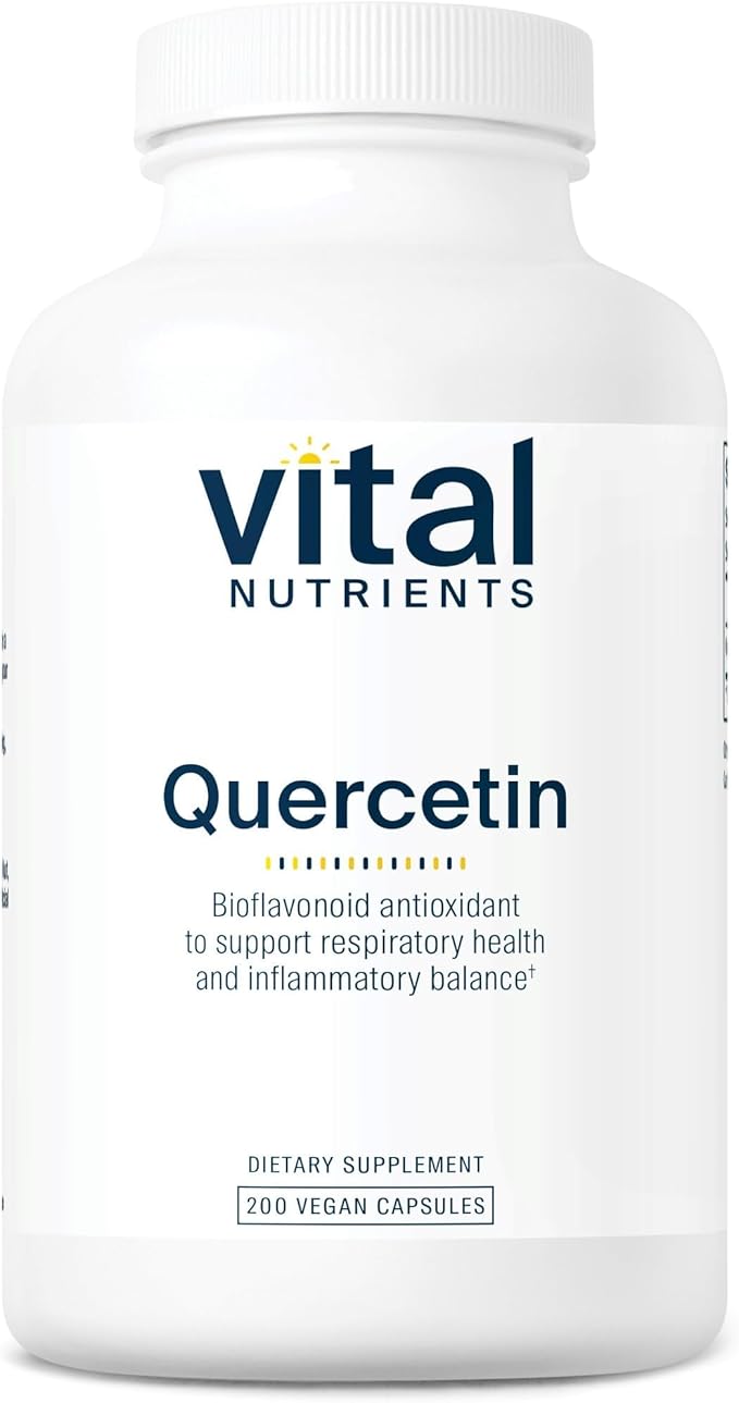 Vital Nutrients Quercetin - Vegan Quercetin Supplement with Bioflavonoids for Sinus Respiratory Heart &amp Immune Function Support - Gluten Dairy Soy Free - 500mg - 200 Capsules