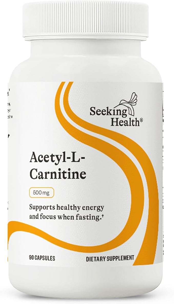 Seeking Health Acetyl-L-Carnitine - Acetyl-L-Carnitine Supplement - Supports Energy Healthy Fat Metabolism &amp Memory Health - 500 mg 90 Capsules