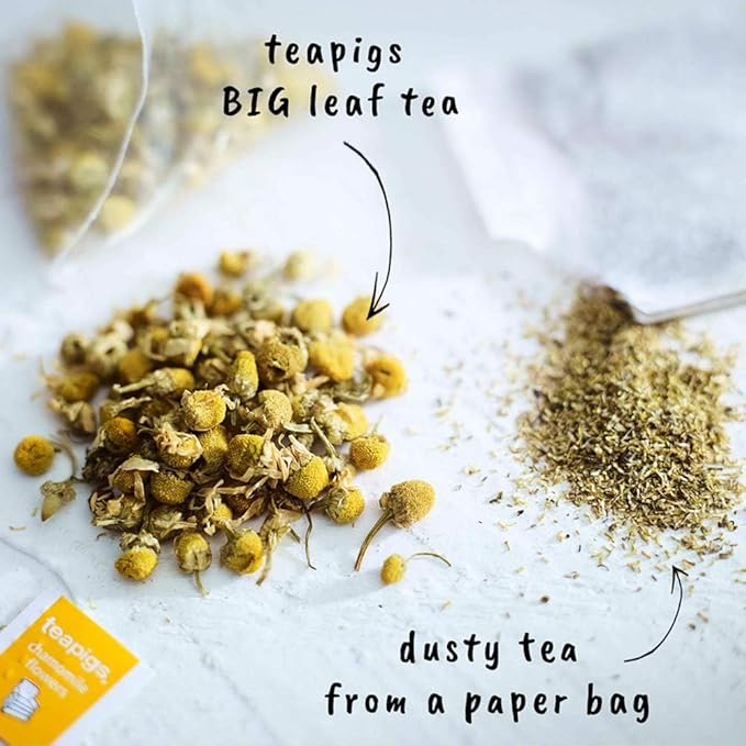 teapigs Chamomile Flowers Tea 15 Count (Pack of 6)
