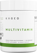 Kaged Multivitamin Capsules | Unflavored | Whole Foods Organic Fruits &amp Veggies | Plant Based Vegan Multivitamin | Vitamin C D E B12 | Supplements for Men &amp Women | 30 Servings