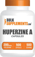 BulkSupplements.com Huperzine A 200mcg Capsules - Nootrophic Huperzine A Supplement - Gluten Free 1 Capsule per Serving 500 Count (Pack of 1)