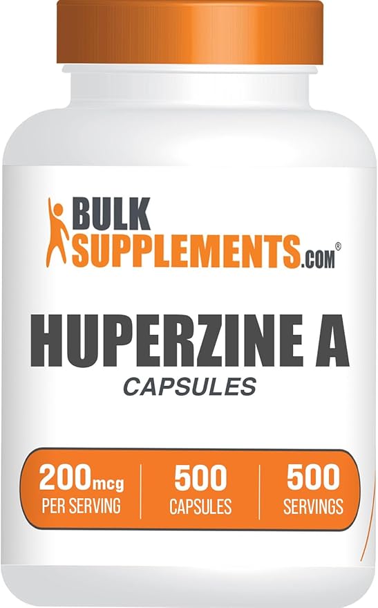 BulkSupplements.com Huperzine A 200mcg Capsules - Nootrophic Huperzine A Supplement - Gluten Free 1 Capsule per Serving 500 Count (Pack of 1)
