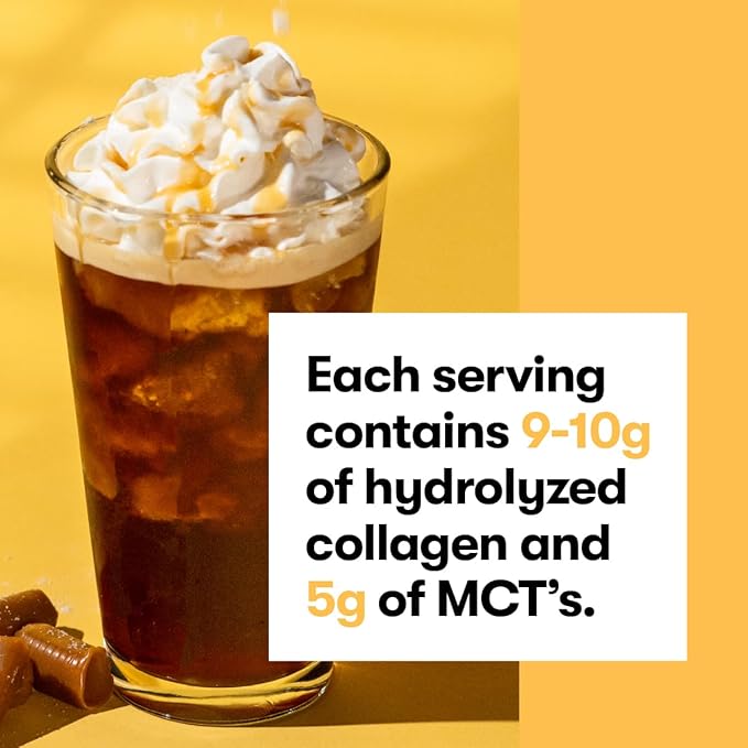 Perfect Keto Collagen Peptides Protein Powder with MCT Oil Hydrolyzed Collagen Type I &amp III Supplement Gluten Free Grass Fed Low Carb Keto Coffee Creamer Collagen for Women &amp Men Unfla