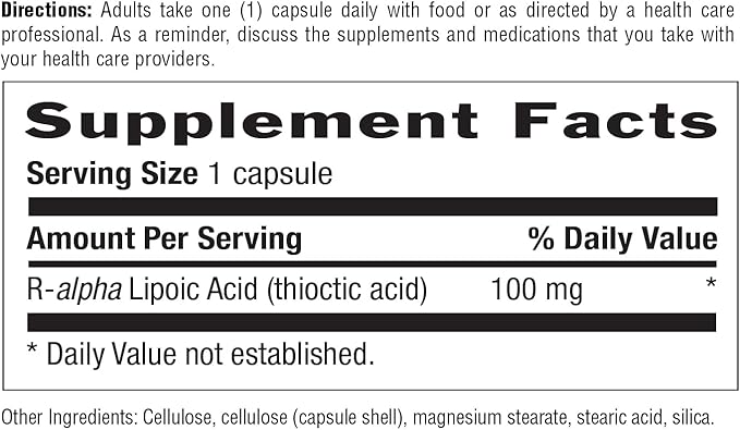Country Life R-Alpha Lipoic Acid Complex 300mg - Alpha-Lipoic Acid 270mg &amp R-Lipoic Acid 30mg - Antioxidant Support - No Yeast Corn Wheat Soy Gluten Milk - Alpha Lipoic Acid Supplement