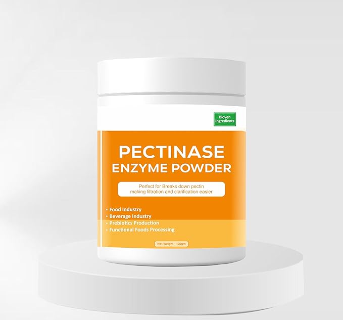 Pectinase Enzyme Powder |Premium Enzyme for Fruit Processing | Pectin-Breaking Enzyme for Juice Clarification &amp Yield Improvement | 125gm