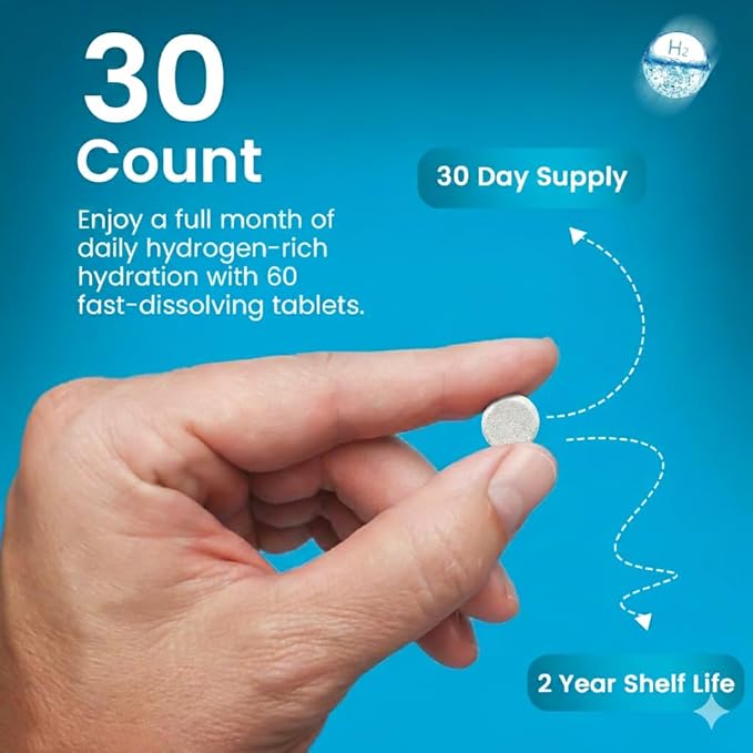 Hydrogen Water Tablets 12 PPM – Molecular H₂ Tablets with Magnesium | h2 tab Lab Tested Antioxidant Support for Energy Cellular Health Recovery &amp Cognitive Function 30 Count Raspberry