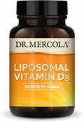 Dr. Mercola Liposomal Vitamin D3 - Supports Heart Bone &amp Immune Health - 10000 IU Per Serving - Non-GMO Soy Free &amp Gluten Free - 90 Capsules (90 Servings)