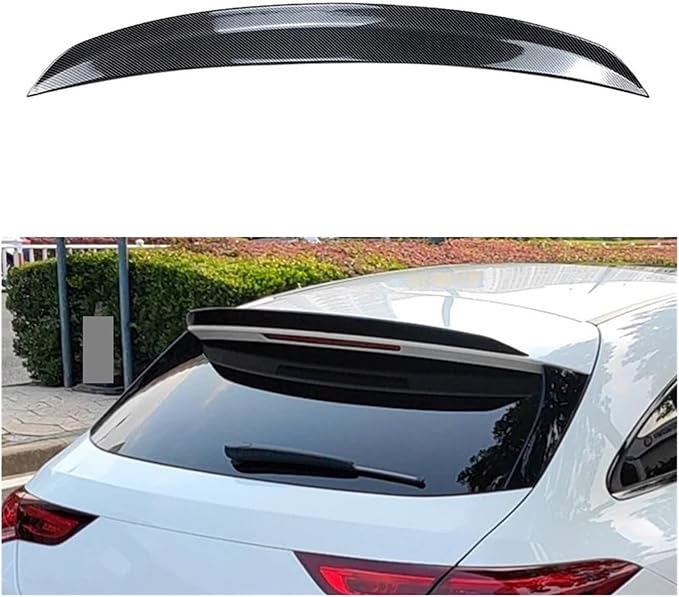 Glossy ABS Rear Trunk Lid Spoiler Wing Compatible with Benz CLA Class X118 CLA200 260 CLA35 CLA45 AMG Car Tail Roof Trim Splitter (Color : Carbon Fiber) binbin06792 store