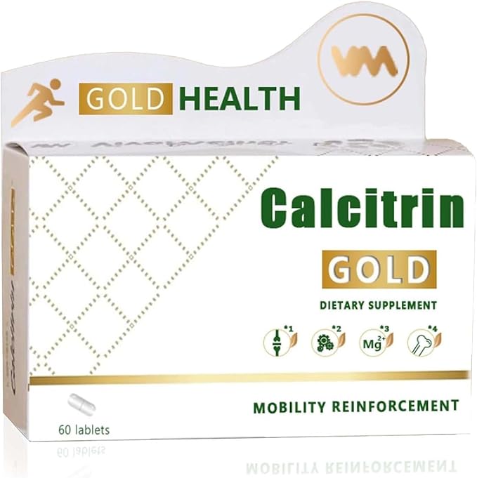 Calcitrin Gold Dietary Supplement - Mobility &amp Bone Strength Support Joint Strength Supplement Suitable for Men Elderly and Women 60 Tablets (1pc)