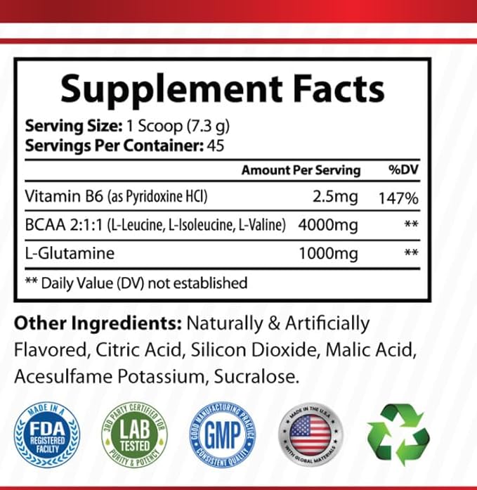 Melon Boost BCAA – Watermelon Flavor – 45 Servings – Muscle Recovery &amp Strength Support – Glutamine &amp BCAA 2:1:1 Supplement – Dietary Powder for Fitness &amp Workout