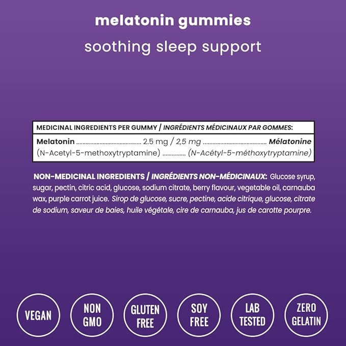Melatonin Gummies for Kids &amp Adults | Natural Sleep Aid Drug-Free Vegan Berry Flavor Kids Melatonin Gummy Supplement | 2.5mg 5mg or 10mg Dose | Sleeping Pills Substitute (60 Count (Pack of 1))