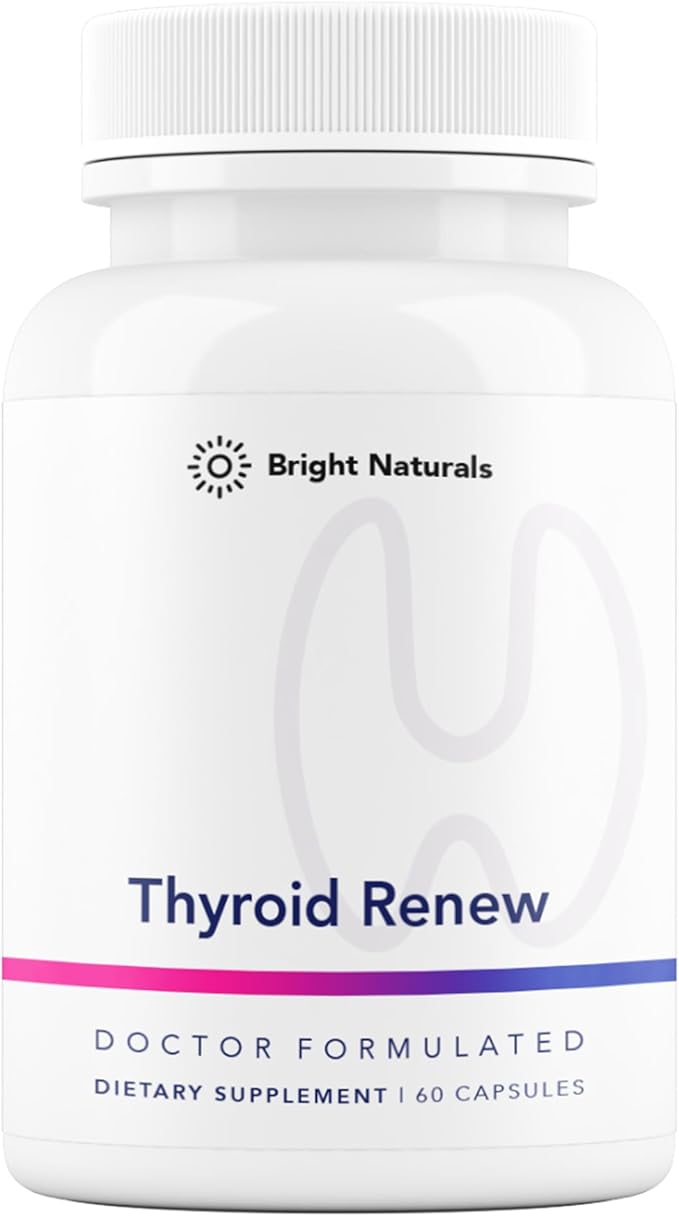 Thyroid Renew Supplement - Thyroid Support for Women with Zinc Selenium Copper Ashwagandha &amp L-Tyrosine - 60 Capsules