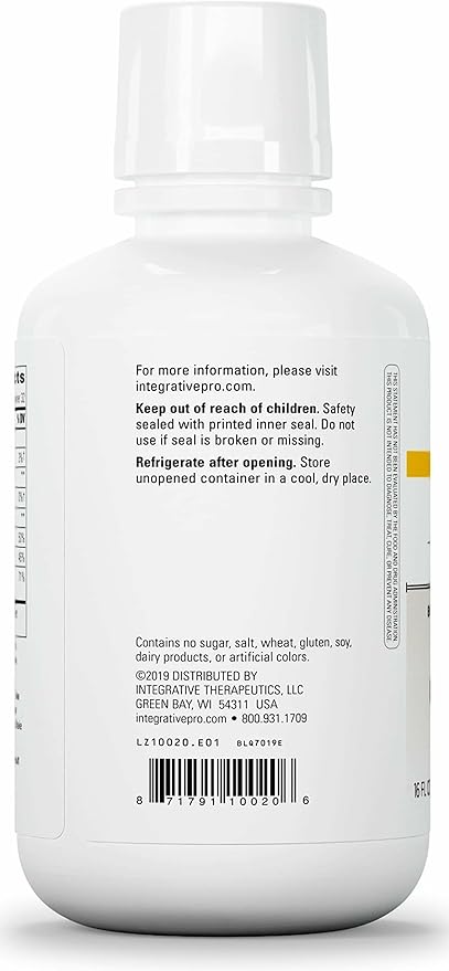Integrative Therapeutics Liquid Calcium Magnesium 2:1 - Calcium Supplement for Bone Support* - Delicious Liquid Formula - Does Not Contain Sugar Gluten or Dairy - Orange Vanilla 16 oz (32 Servings)