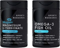 Sports Research Cognitive Health Large Pack with Fish Oil Mini-Softgels (Easy to Swallow) Omega-3 Fatty Acids from Wild Caught Alaska Pollock &amp Magtein Magnesium L-Threonate Supplement