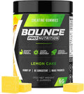 Bounce Pro Creatine Monohydrate Gummies for Men &amp Women Low Calorie 6G of Creatine per Serving Vegan Anti-Melting Gluten-Free Non-GMO (51 Count (Pack of 1) Lemon Cake)