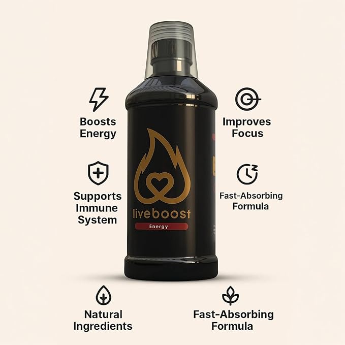 Liquid Supplement 2-Pack – Daily Energy Suppor &amp Wellness Formula for Men and Women – Natural Ingredients – 480ml Each