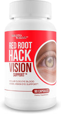 Red Root Hack Vision Supplement - Our Best Eye Pills for Ocular Clog - Vision Eye Vitamins to Improve Eyesight - Our Best Bloodflow Vision Pills Sight Care Formula with Vitamin A Lutein Zeaxanthin