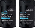 Sports Research Cognitive Health Pack Triple Strength Omega 3 Fish Oil w/EPA &amp DHA Fatty Acids from Wild Alaskan Pollock &amp Magtein Magnesium L-Threonate Supports Memory Focus Sleep &amp Moo
