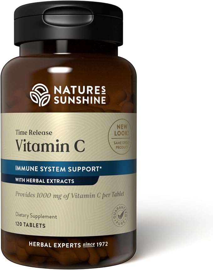Natures Sunshine Vitamin C Time Release 1000 mg 120 Tablets | Supports the Immune System and Quench Dangerous Free Radicals