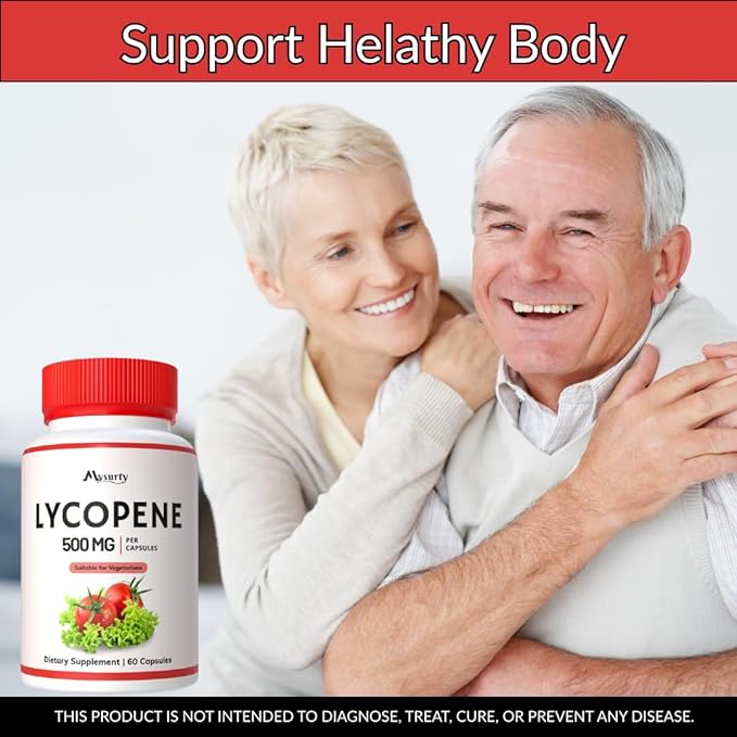 Lycopene | Lycopene Supplements for Men | lycopene 500mg | Supplements for Women - 60 Capsules (Pack 5)