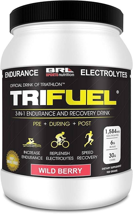 3-in-1 Endurance and Recovery Hydration BCAA Electrolyte Enhanced Drink (Wild Berry)…