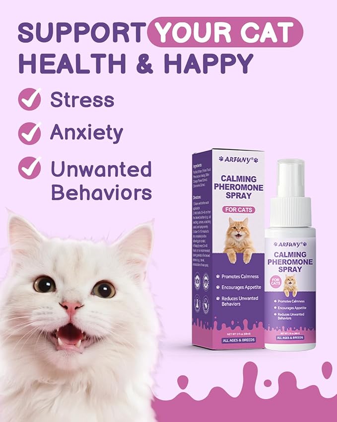L-Lysine Supplement for Cats - Immune Support - for Feline Respiratory Sneezing Runny Nose Eye Function Cat Calming Pheromone Spray Reduce Scratching Fighting Peeing Marking