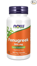 NOW Foods Fenugreek 500 mg Caps 2 pk