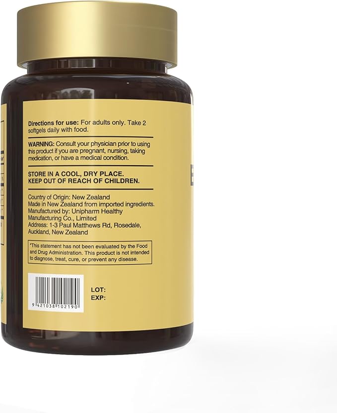 HUJ 97% EPA Omega-3 Fish Oil - 1200mg EPA Fish Oil Wild-Caught Sustainably Sourced - Suppprts Cardiovascular Health &amp Healthy Triglyceride lewels* - 60 Softgels