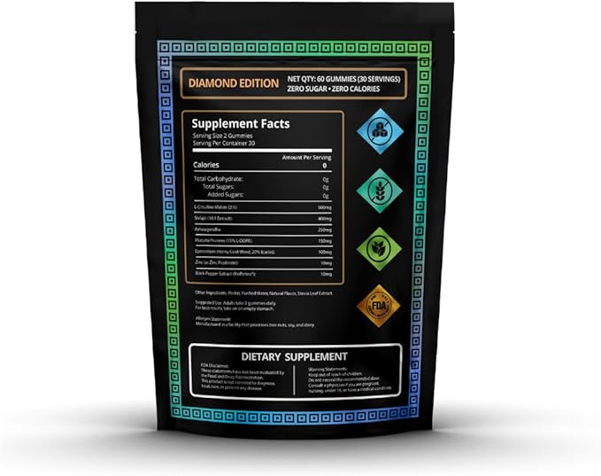 Holistic Hercules Himalayan Gold Shilajit Gummies with Ashwagandha Black Maca Tongkat Ali Panax Ginseng Mucuna | 100% Natural Organic | Vegan Non-GMO Sugar-Free (30)