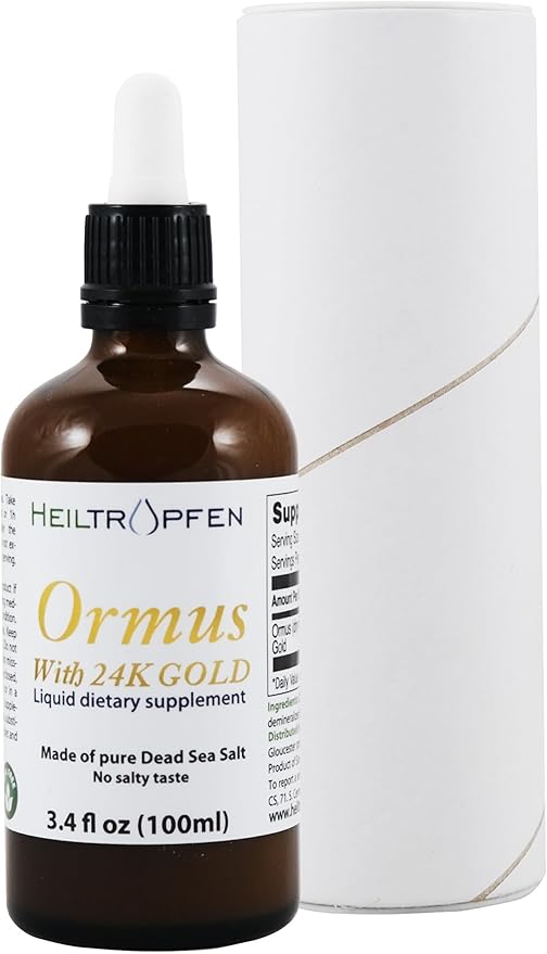 Ormus with 24K Gold 3.4 Fl Oz - 100 ml | Concentrated Orme | Atomic Minerals | Third-Party Tested | Heiltropfen®