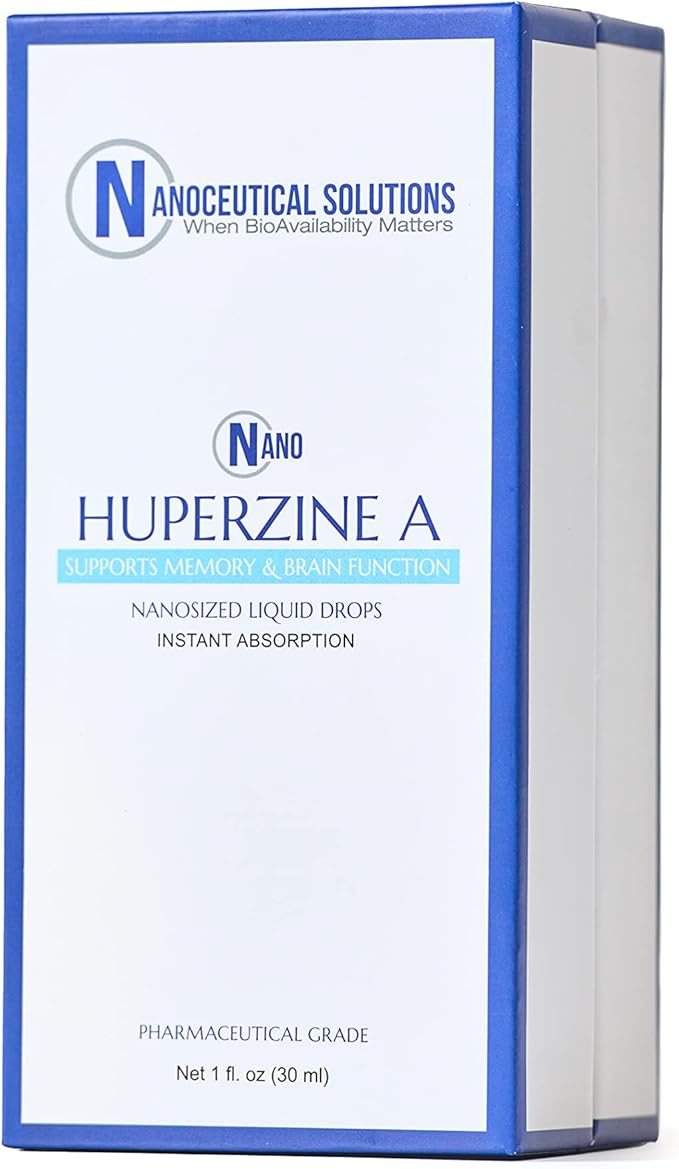 Nano HUPERZINE A | Nanosized Liquid Particles | Instant Absorption | Attention Focus Memory Mental Clarity | Non-GMO GMP Certified | 30 Servings/6000mcg per Bottle
