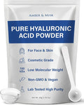 Pure Hyaluronic Acid Powder for Skin &amp Face - Cosmetic Grade Low Molecular Weight DIY Serums for Deep Penetration and Organic Skin &amp Body Hydration Acido Hialuronico en Polvo Includes Scoo