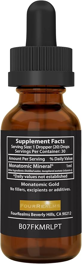 Ormus Monoatomic Gold Rich in Pure M-State Minerals &amp White Powder Gold - Pure 24k Gold -Trace Mineral Solution 1 oz