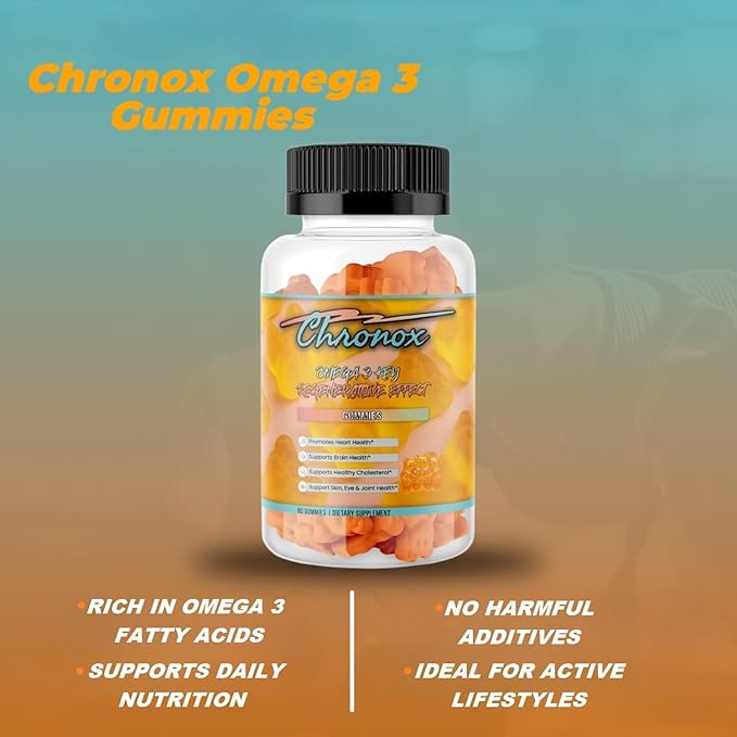 Omega 3 Fish Oil Supplement - Orange Flavor Chewable Fish Oil Gummies with a Soft Texture - Non-GMO Omega 3 Supplement Gummies Make Wellness Simple- Easy-To-Take Fish Oil Gummy You Can Enjoy Every Day